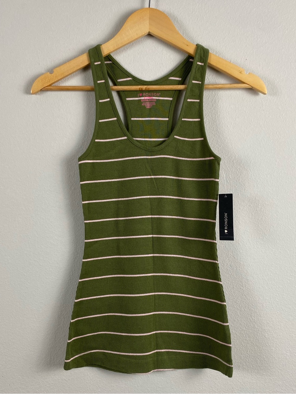 I Heart Ronson Fitted Cotton Striped Ribbed Tank Top | Spring Awakening